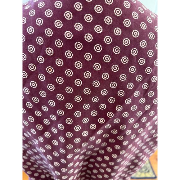 Vintage Madeleine Thompson Chocolate Brown Silk Print Vest Waistcoat - Picture 7 of 7